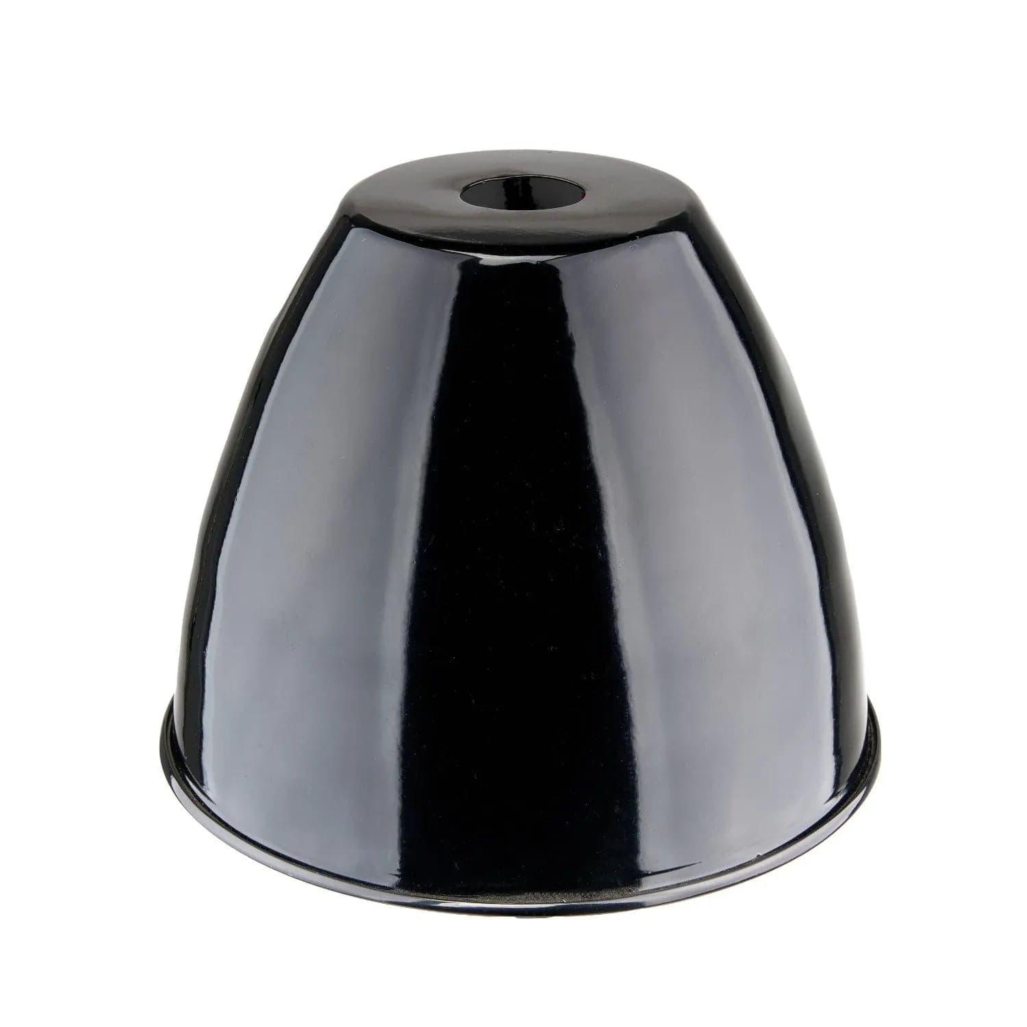 Black Metal Café Dome Pendant Light Shade with Industrial Style – Ceiling Hanging Lampshade 21x26cm